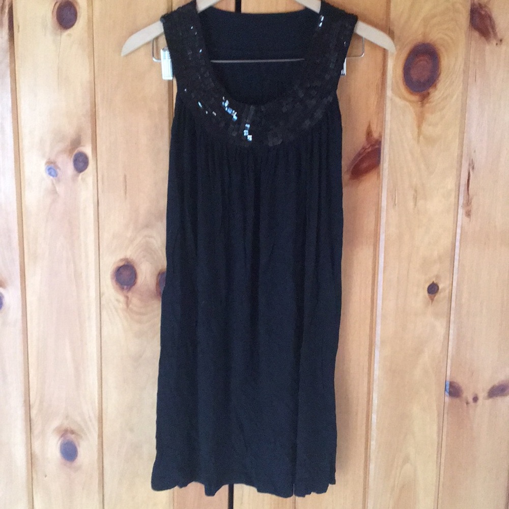 Sequined Black Dress